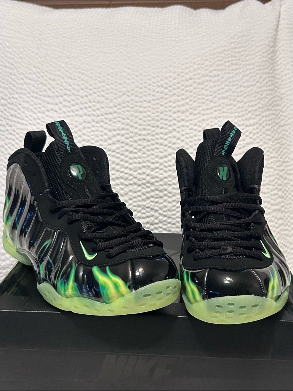 Black Sneakers with Green Flame Accents Paranorman